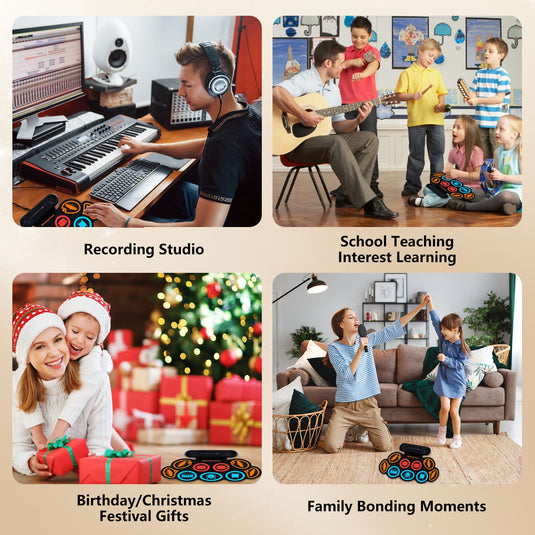 Kids Roll-Up Portable Electronic Drum Pad Kit