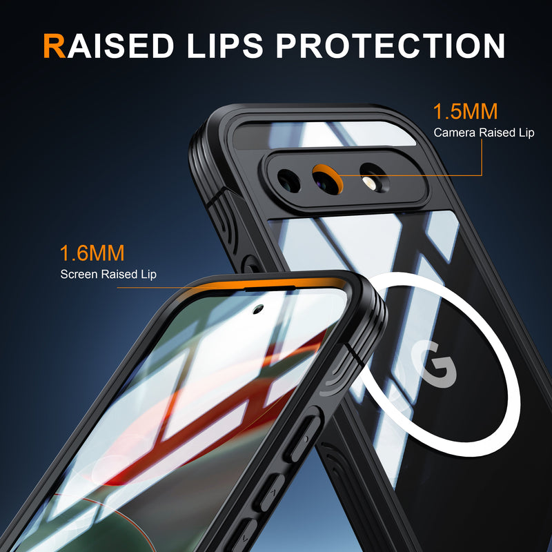 Cargue la imagen en el visor de la galería, [Magsafe Compatible][Built-in Glass Screen Protector] Google Pixel 10A - Transparent Full Covered Shockproof Lifeproof Series Case - Polar Tech Australia
