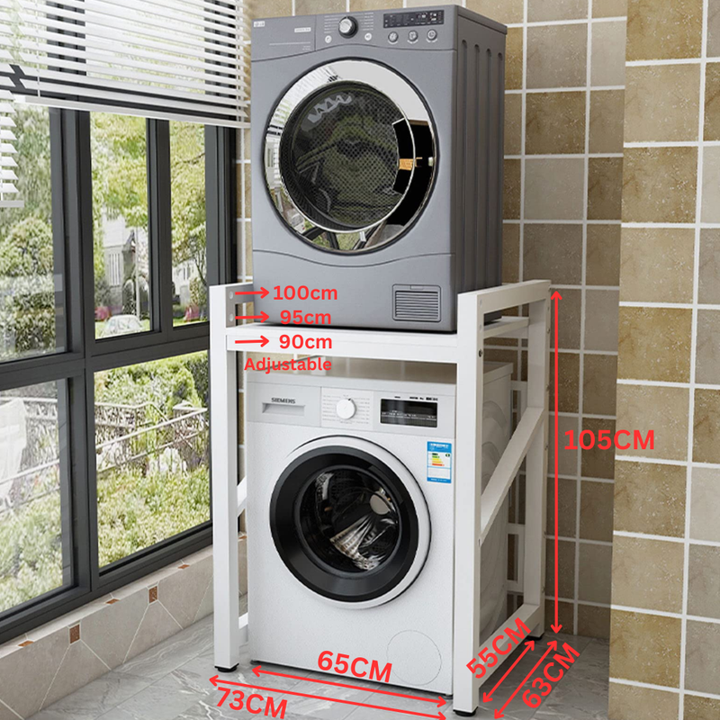 Chargez l'image dans la visionneuse de la galerie, Adjustable Freestanding Washing Machine Dryer Stacking Kit Washer Dryer Stand Shelf Stacker - Polar Tech Australia
