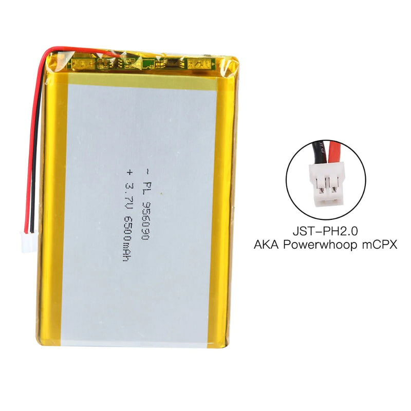 Cargue la imagen en el visor de la galería, [PH2.0-JST Connector][956090] Universal 6500mAh 3.7V Rechargeable Li-Ion Lithium Polymer Battery - Polar Tech Australia
