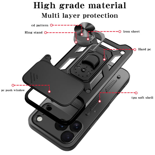 Apple iPhone 17 Air - Shockproof Armour Heavy Duty Phone Case with Ring Holder & Camera Protection
