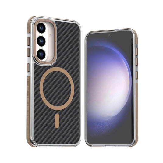 Samsung Galaxy S26 FE - Dual-Tone Carbon Fiber Texture MagSafe Phone Case