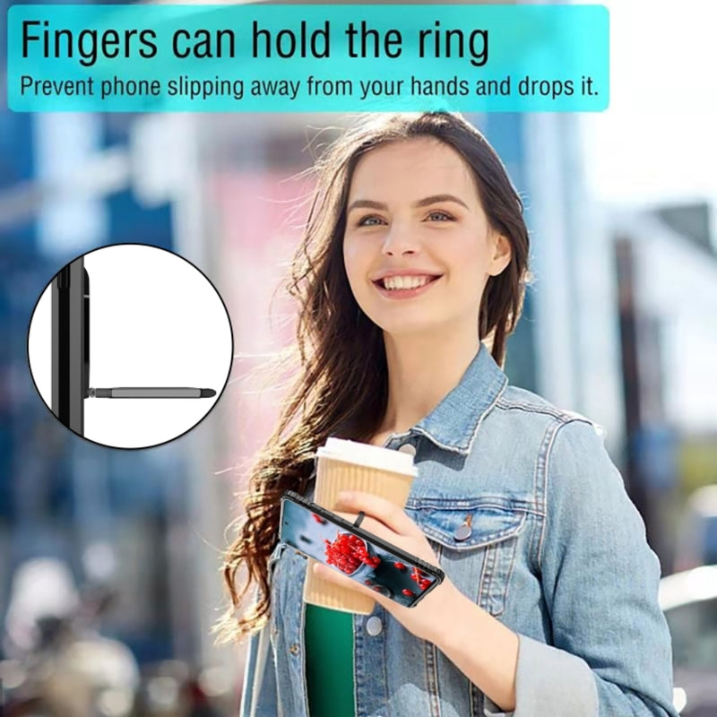Load image into Gallery viewer, OPPO A91 / Reno3 - Carbon Fiber Protective Case with 360 Degree Rotating Ring Holder - Polar Tech Australia
