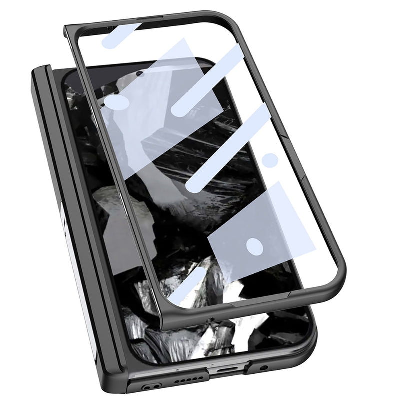 Cargue la imagen en el visor de la galería, Google Pixel 9 Pro Fold - Integrated Frosted Fold Hinge Leather Phone Case - Polar Tech Australia
