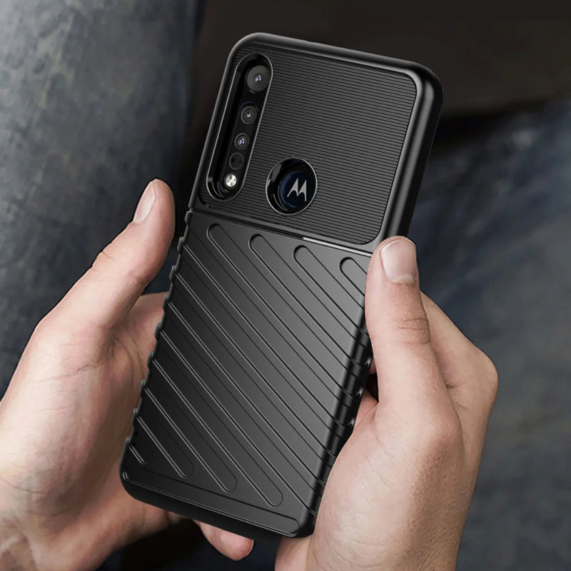 Load image into Gallery viewer, Motorola Moto G Pure (2021) - Thunder Series Twill Texture Thickened Anti-fall Protection TPU Case - Polar Tech Australia
