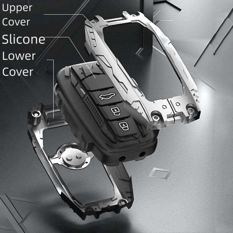 Chargez l&#39;image dans la visionneuse de la galerie, Ford Heavy-Duty Mecha Car Key Fob Case Cover For Mondeo, Focus, Mustang, Fusion, Raptor F-150, F-250, F-350, F-450, F-550, Edge, Explorer, Maverick
