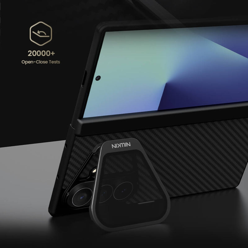 Chargez l'image dans la visionneuse de la galerie, Samsung Galaxy Z Fold8 Ultra 5G - Nillkin CarboProp Magnetic Black Mirror Cover version Aramid fiber Armor Case
