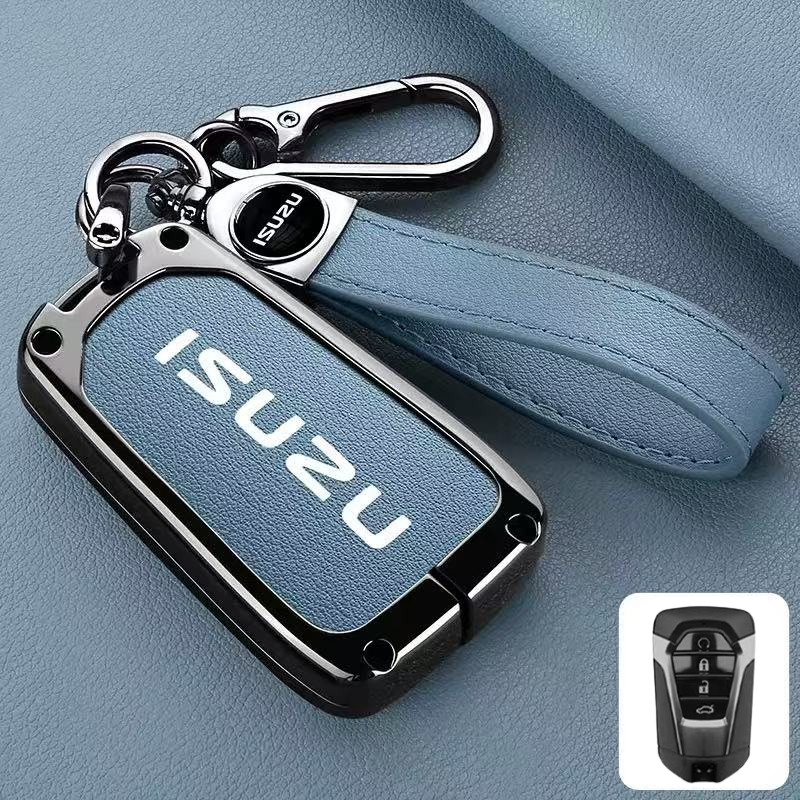 Cargue la imagen en el visor de la galería, Isuzu Aluminum Alloy Shockproof Car Key Case Cover for D-Max, MU-X, Lingtuo, Ruimai
