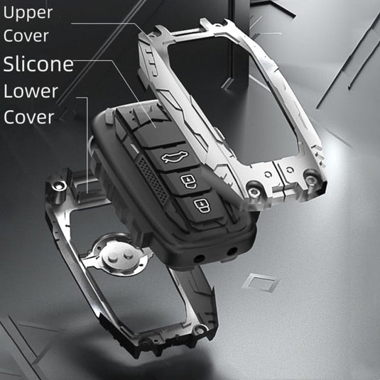 Toyota Heavy-Duty Mecha Car Key Fob Case Cover For Venza, RAV4 Prime, Land Cruiser, Fortuner, Grand Highlander, Corolla Cross, Hilux
