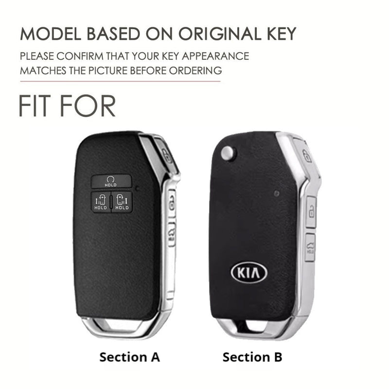 Load image into Gallery viewer, Kia Zinc Alloy Leather Car Key Protection Fob Case Cover For Sportage, Carnival, Sedona, K3, K4, K5
