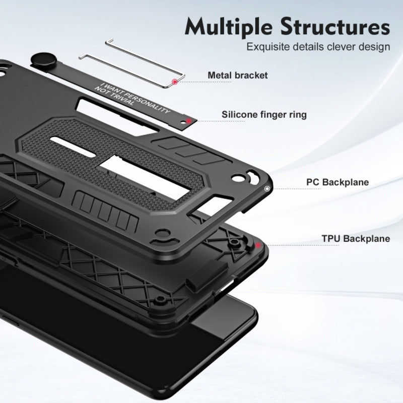 Chargez l&#39;image dans la visionneuse de la galerie, OPPO A96 4G / A76 4G / A36 4G / Realme 9i - Shockproof TPU &amp; Hard PC Back Cover with Retractable Hand Strap &amp; Lanyard - Polar Tech Australia
