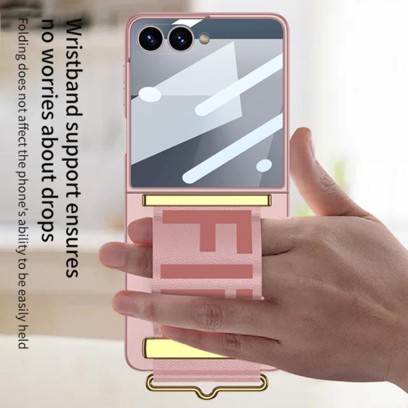 Cargue la imagen en el visor de la galería, Samsung Galaxy Z Flip7 5G - Integrated Ultra-thin Wristband Holder Phone Case
