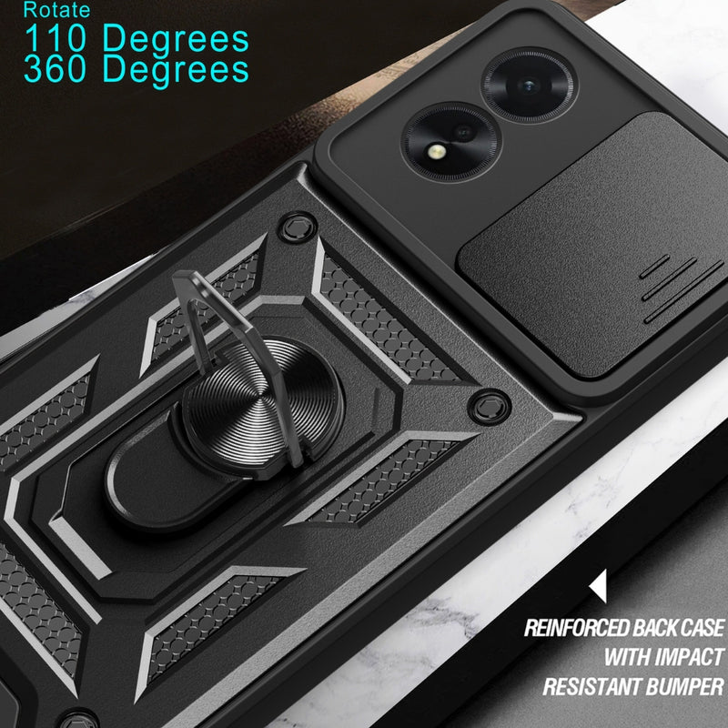 Load image into Gallery viewer, OPPO A98 5G (CPH2529) - Shockproof Armour Heavy Duty Phone Case with Ring Holder &amp; Camera Protection - Polar Tech Australia
