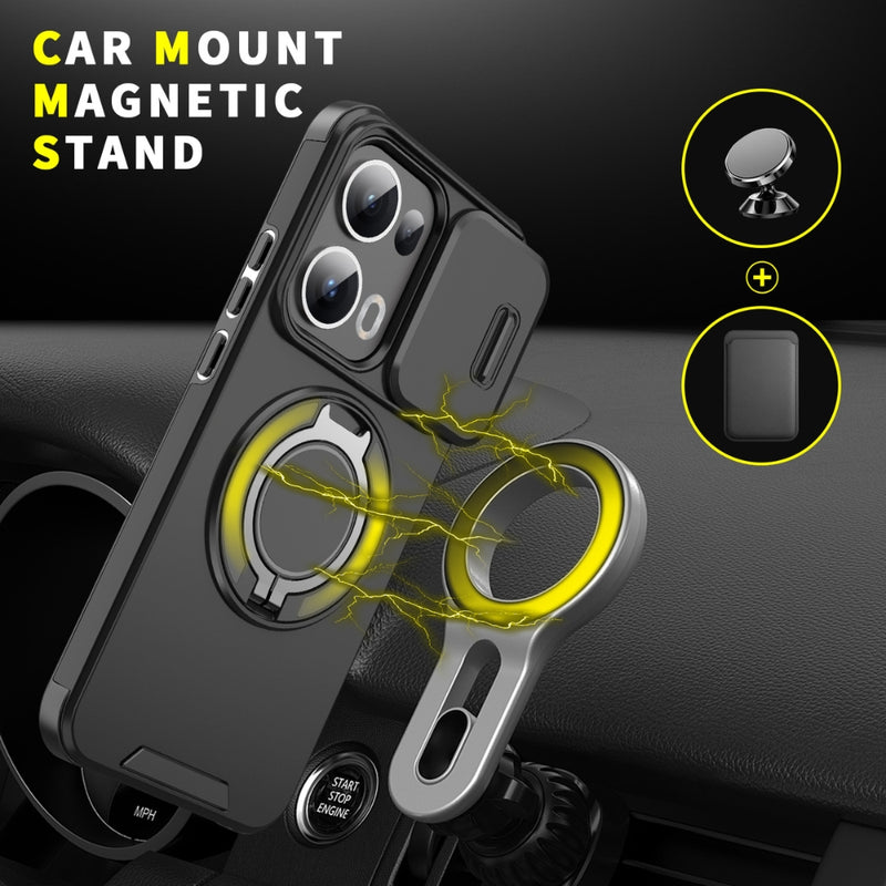 Cargue la imagen en el visor de la galería, [Built-in Stand][With Slide Lens Cover] OPPO Reno13 F 4G/5G - Anti-Drop Protective Shell Case - Polar Tech Australia
