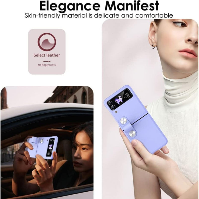 Chargez l&#39;image dans la visionneuse de la galerie, Samsung Galaxy Z Flip 5 (SM-F731) - PU Leather Handheld Stand Phone Case
