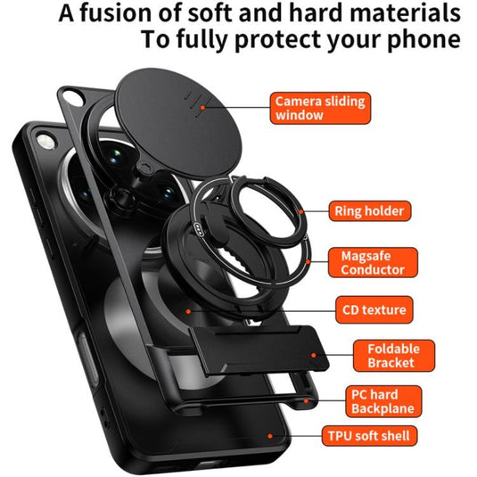 OPPO Find X9 Ultra - Sliding Window Multifunctional Magnetic Shockproof Phone Case - Polar Tech Australia