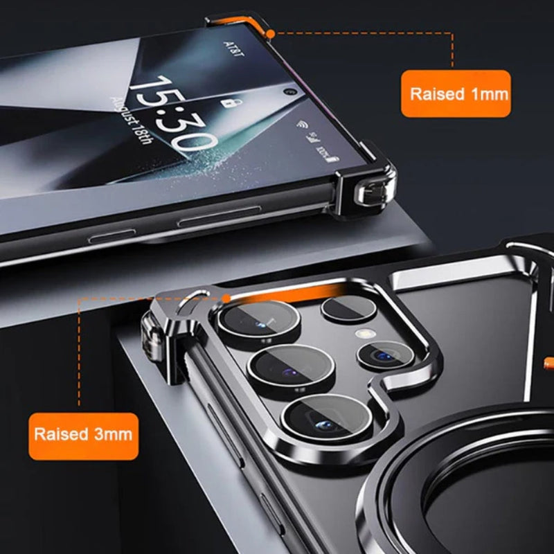 Load image into Gallery viewer, [Z-type metal bracket shell] Samsung Galaxy S24/Plus/Ultra - Magsafe Magnetic Phone Case - i-Station Mobile Phone &amp; Electronic Device Repair and Accessories
