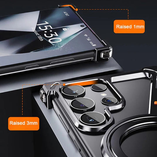 [Z-type metal bracket shell] Samsung Galaxy S24/Plus/Ultra - Magsafe Magnetic Phone Case - i-Station Mobile Phone & Electronic Device Repair and Accessories