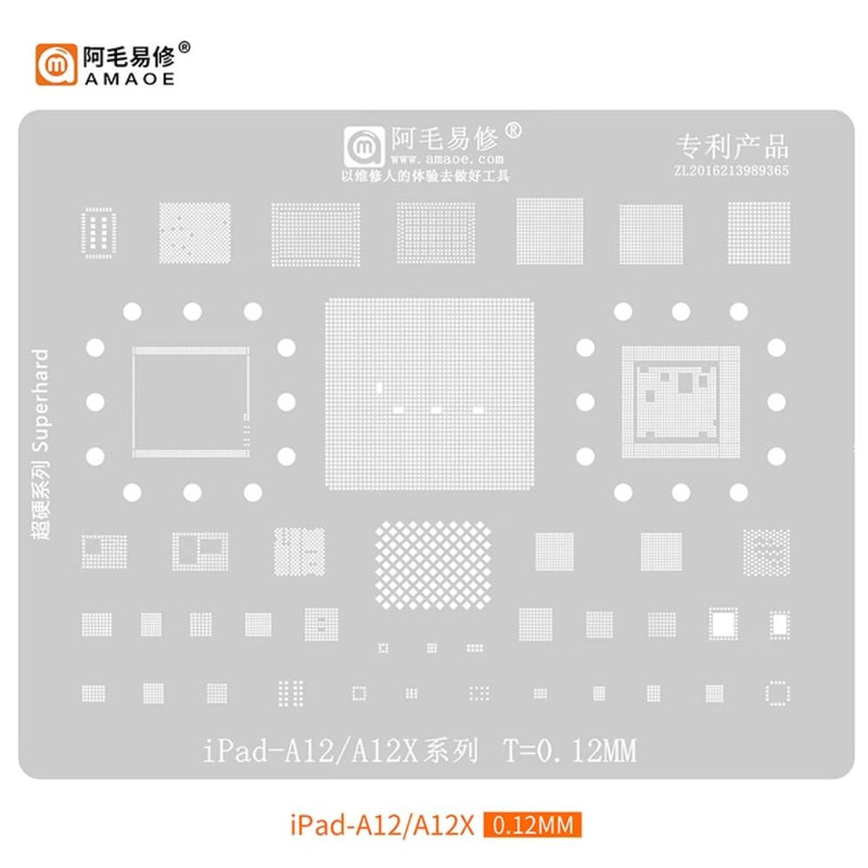 Load image into Gallery viewer, [Amaoe] [Stencil] BGA Reballing Solder Paste Stencil For iPad/iPad2/3/4/5/Air 2/PRO/iPad mini 1/2/3/4/ Soldering Mesh - Polar Tech Australia
