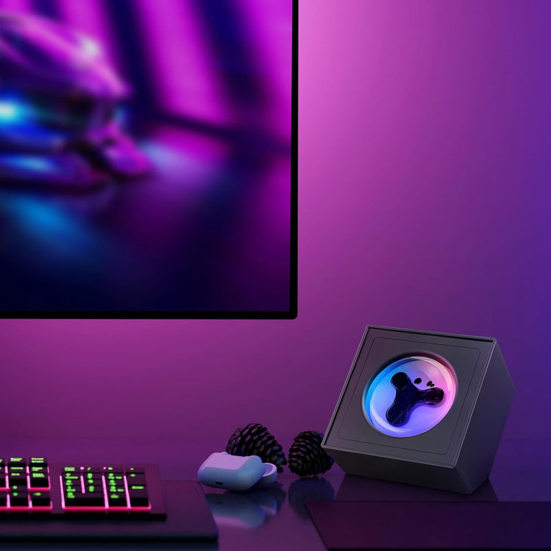 Chargez l&#39;image dans la visionneuse de la galerie, Ferrofluid Music Visualizer, Dancing Sound Sensitive，Ferrofluid Speaker Music Mate, Decorative RGB Light Ferrofluid Display Desk Toy for Table, Bedroom, Office, Study, Science Gift
