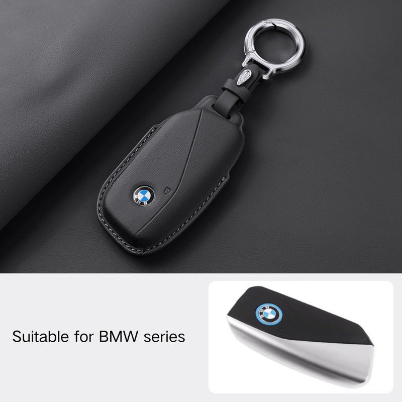 Load image into Gallery viewer, BMW Leather Car Key Fob Case Cover For 1, 2, 3, 5, 7 Series, X1, X3, X5, X6, X7, ix1, ix40, ix50, i8

