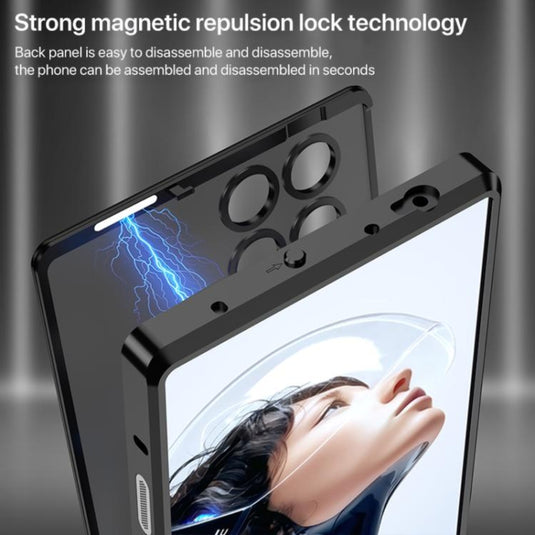 ZTE nubia RedMagic 11 Pro / 11 Pro Plus - Single sided Snap Buckle Metal Frame Frosted MagSafe Phone Case - Polar Tech Australia