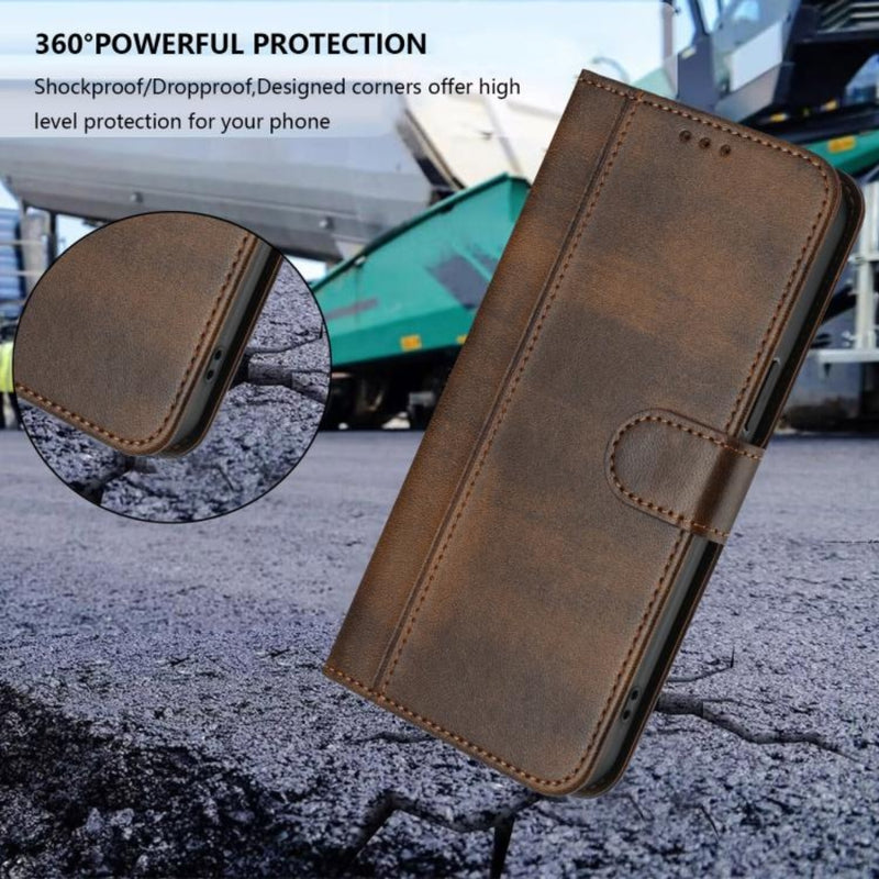 Load image into Gallery viewer, Nothing Phone (2a) - Line Splicing Buckle Retro Leather Phone Case
