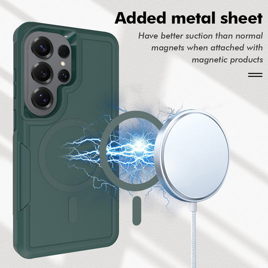 Samsung Galaxy S26 / S26 Plus / S26 Ultra - PC + TPU 2-in-1 Magnetic Shockproof Protective Case