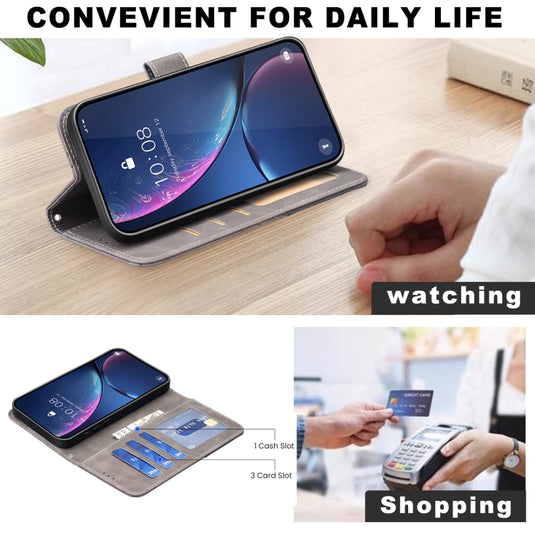 Apple iPhone 17 Air - Rhombus Texture Magnetic Leather Phone Case
