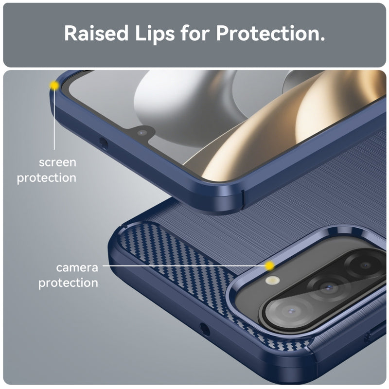 Load image into Gallery viewer, Samsung Galaxy A17 (SM-A176) - Carbon Fiber Brushed Texture TPU Phone Case
