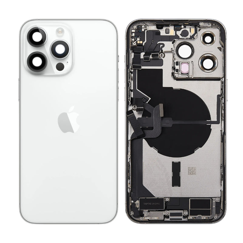 Chargez l'image dans la visionneuse de la galerie, [With Built-in Parts] Apple iPhone 14 Pro Max - Back Rear Glass &amp; Middle Housing Frame Assembly (US Without SIM Tray Version)
