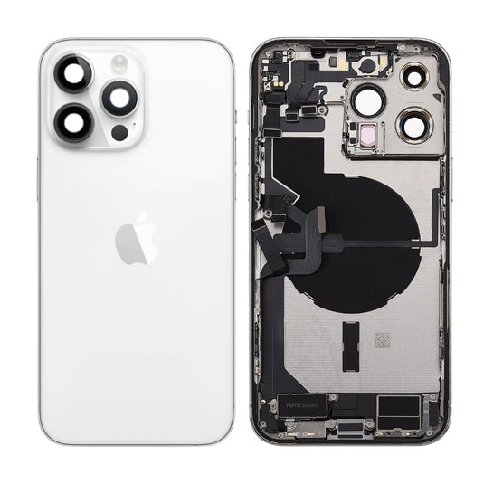 [With Built-in Parts] Apple iPhone 14 Pro Max - Back Rear Glass & Middle Housing Frame Assembly (US Without SIM Tray Version)