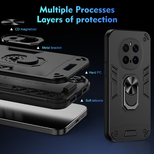 Honor Magic7 (PTP-AN00) - Shockproof Metal Ring Holder Phone Case