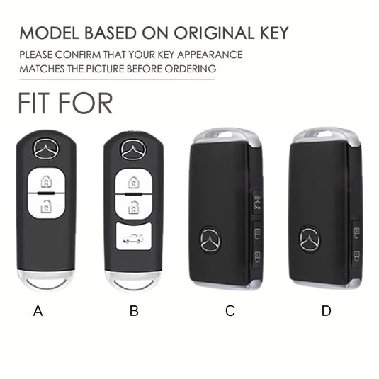 Mazda Zinc Alloy Car Key Fob Protective Case Cover For CX5, CX3, CX30, CX7, CX9, Mazda 2, 3, 6