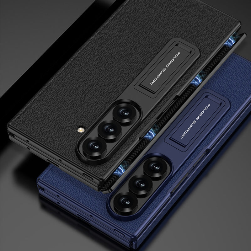 Load image into Gallery viewer, Samsung Galaxy Z TriFold - Business Flip Leather Cover with Integrated Screen Protector and Stand
