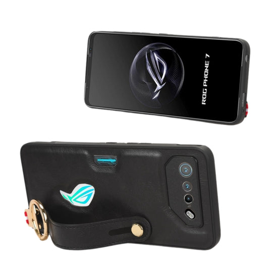 Asus ROG Phone 5 - Wristband Leather Back Phone Case