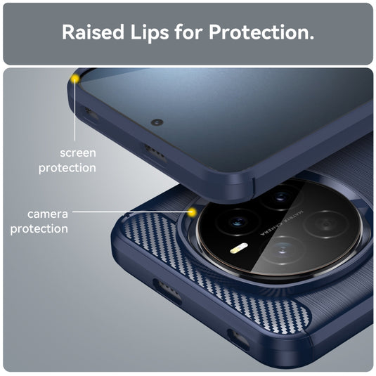 Honor Magic7 (PTP-AN00) - Carbon Fiber Brushed Texture TPU Phone Case
