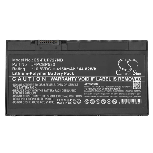 [FPCBP530] Fujitsu LifeBook U727 / 728 P728 U729X - Replacement Battery