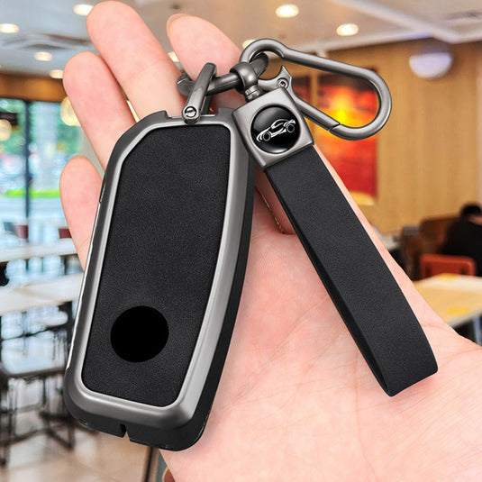 BMW Zinc Alloy + Leather Protection Car Key Fob Case Cover For X1, X6, X7, ix1, ix40, ix50