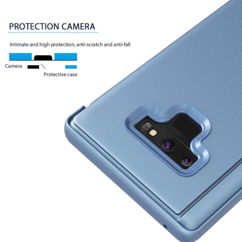 Load image into Gallery viewer, Samsung Galaxy Note 9 (SM-N960) - Mirror Clear View Horizontal Flip PU Leather Case
