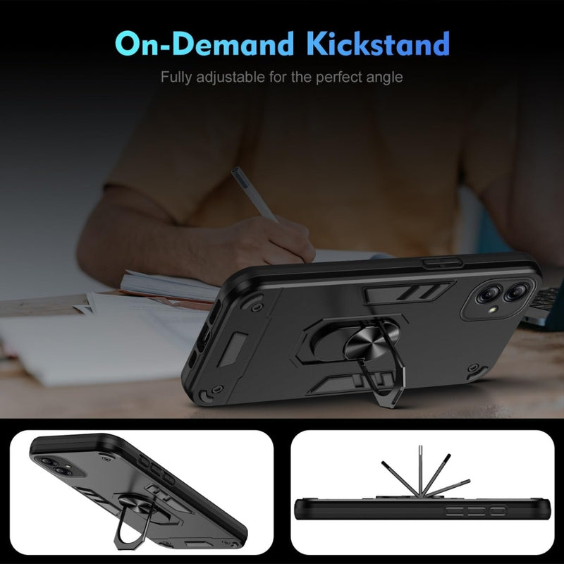 Chargez l&#39;image dans la visionneuse de la galerie, Samsung Galaxy A06 4G (SM-A065) - Shockproof Metal Ring Holder Phone Case
