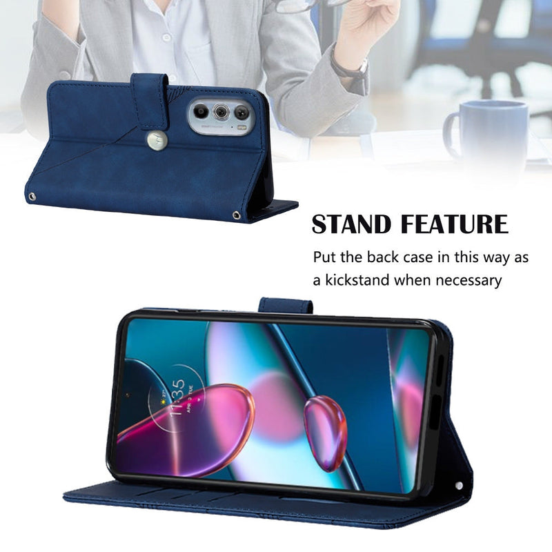 Load image into Gallery viewer, [With Shoulder Strap] [With Card Slot] Motorola G Stylus 2022 4G/5G - PU leather Crossbody Wallet Style Shockproof Phone Case - Polar Tech Australia
