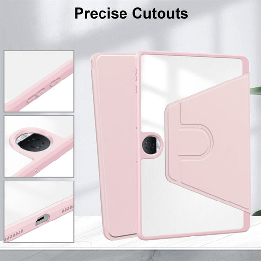 [With Pen Slot] OPPO Pad Neo (OPD2302, OPD2303) - Acrylic Transparent Rotating Stand Protective Case - Polar Tech Australia