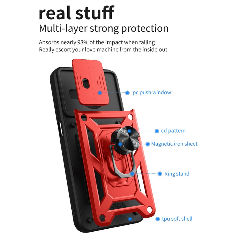 Load image into Gallery viewer, Nokia C21 - Heavy Duty Ring Holder Case with Shockproof &amp; Camera Guard Design
