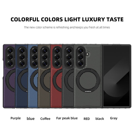 Samsung Galaxy Z Fold8 Ultra 5G - Aramid Fiber Magnetic Phone Case with 360° Rotating Stand