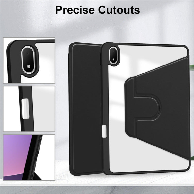 Cargue la imagen en el visor de la galería, [With Pen Slot] OPPO Pad 5 - Acrylic Transparent Rotating Stand Protective Case - Polar Tech Australia
