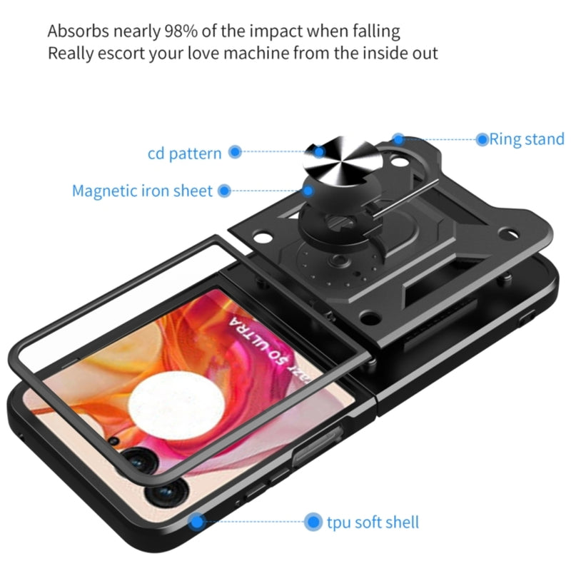 Chargez l&#39;image dans la visionneuse de la galerie, Motorola Moto Razr 2024 - Armor Ring Holder TPU Hybrid PC Phone Case - Polar Tech Australia
