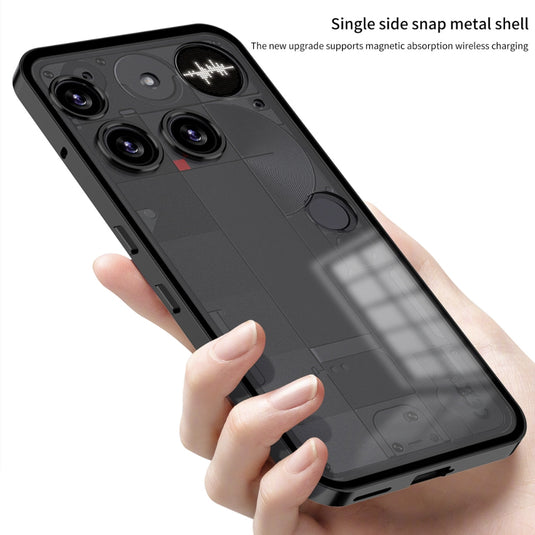 Nothing Phone (3) - Snap Buckle Metal Frame Frosted Phone Case