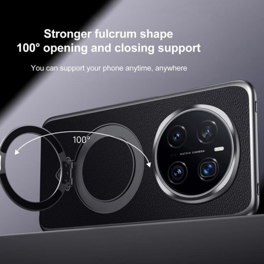 Honor Magic7 (PTP-AN00) - Top Grain Leather MagSafe Magnetic Holder Phone Case