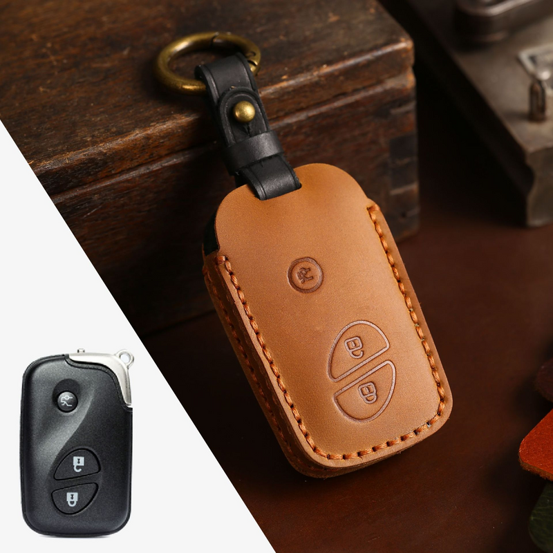 Cargue la imagen en el visor de la galería, Lexus Handcrafted Genuine Leather Car Key Fob Case Cover For RX270, ES240, LX570
